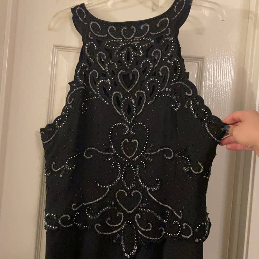 Black Formal Halter Sequin Dress XXL - Picture 4 of 11